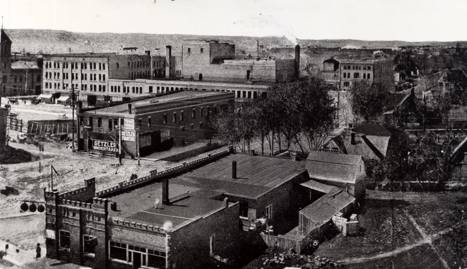 Downtown looking southwest, 1900s